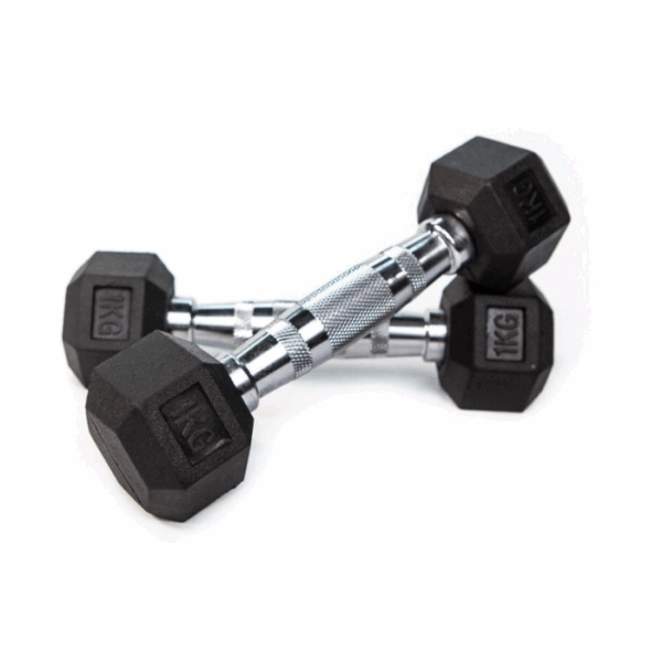 Kit Halter Sextavado Injetado Pegada Cromada 1kg ao 10kg com Suporte - Image 2