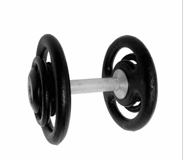Dumbbell Montado Pintado Pegada Cromada POSEIDON FITNESS® 