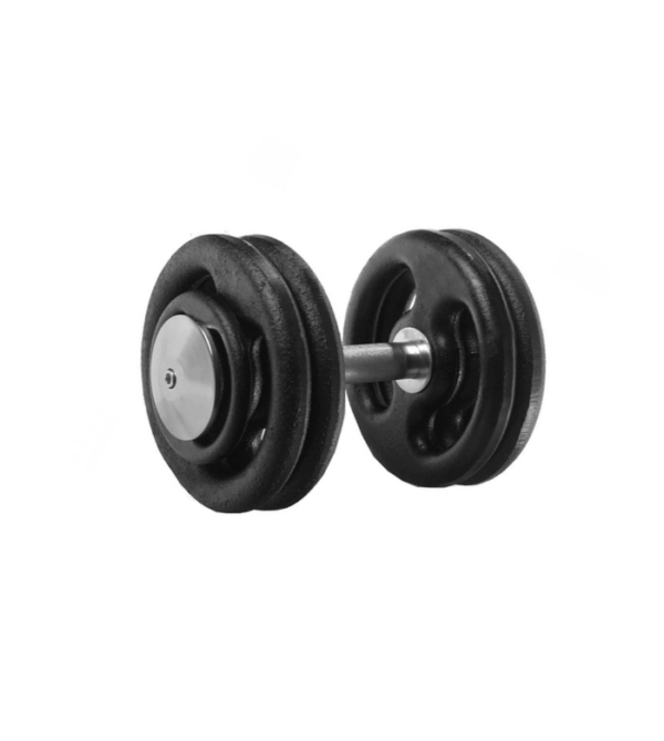Dumbbell Montado Pintado Pegada Cromada POSEIDON FITNESS® 