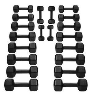 Halter Sextavado Maciço Emborrachado POSEIDON FITNESS®