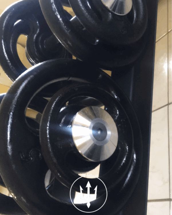 Dumbbell Montado Pintado Pegada Cromada POSEIDON FITNESS® 